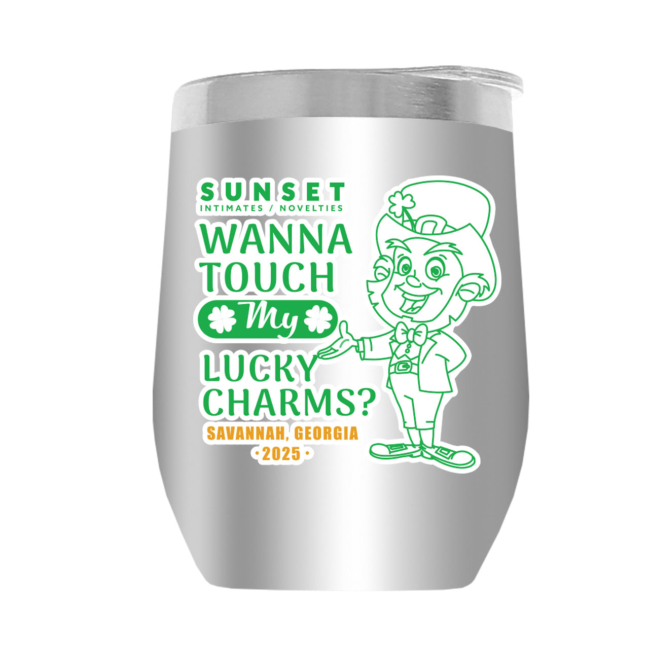 LUCKYCHARM002-2025 12oz WINE TUMBLER - ASST COLOR