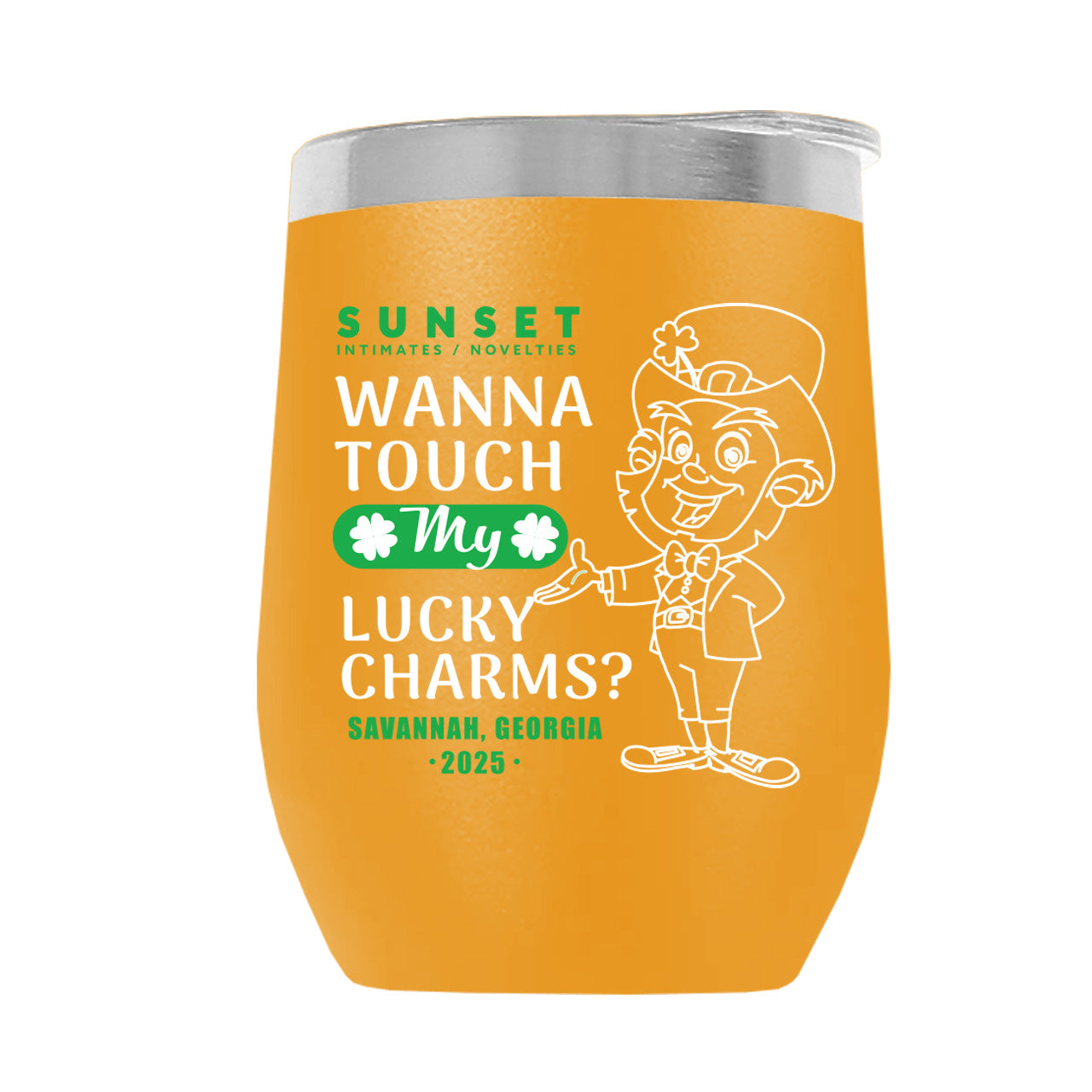 LUCKYCHARM002-2025 12oz WINE TUMBLER - ASST COLOR