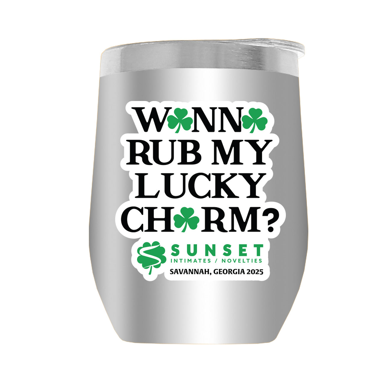 LUCKYCHARM003-2025 12oz WINE TUMBLER - ASST COLOR