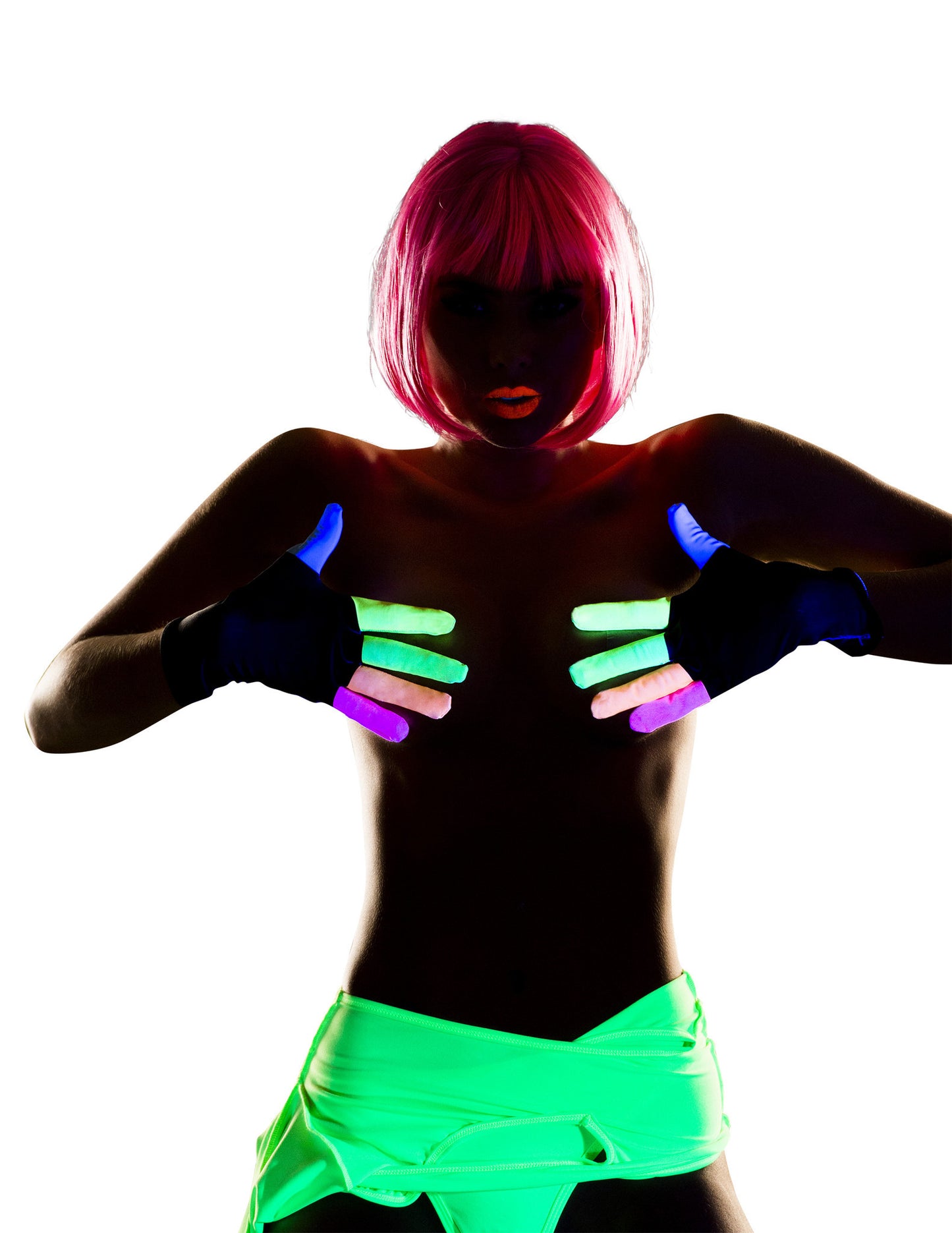 Swinger Neon Finger Rave Gloves
