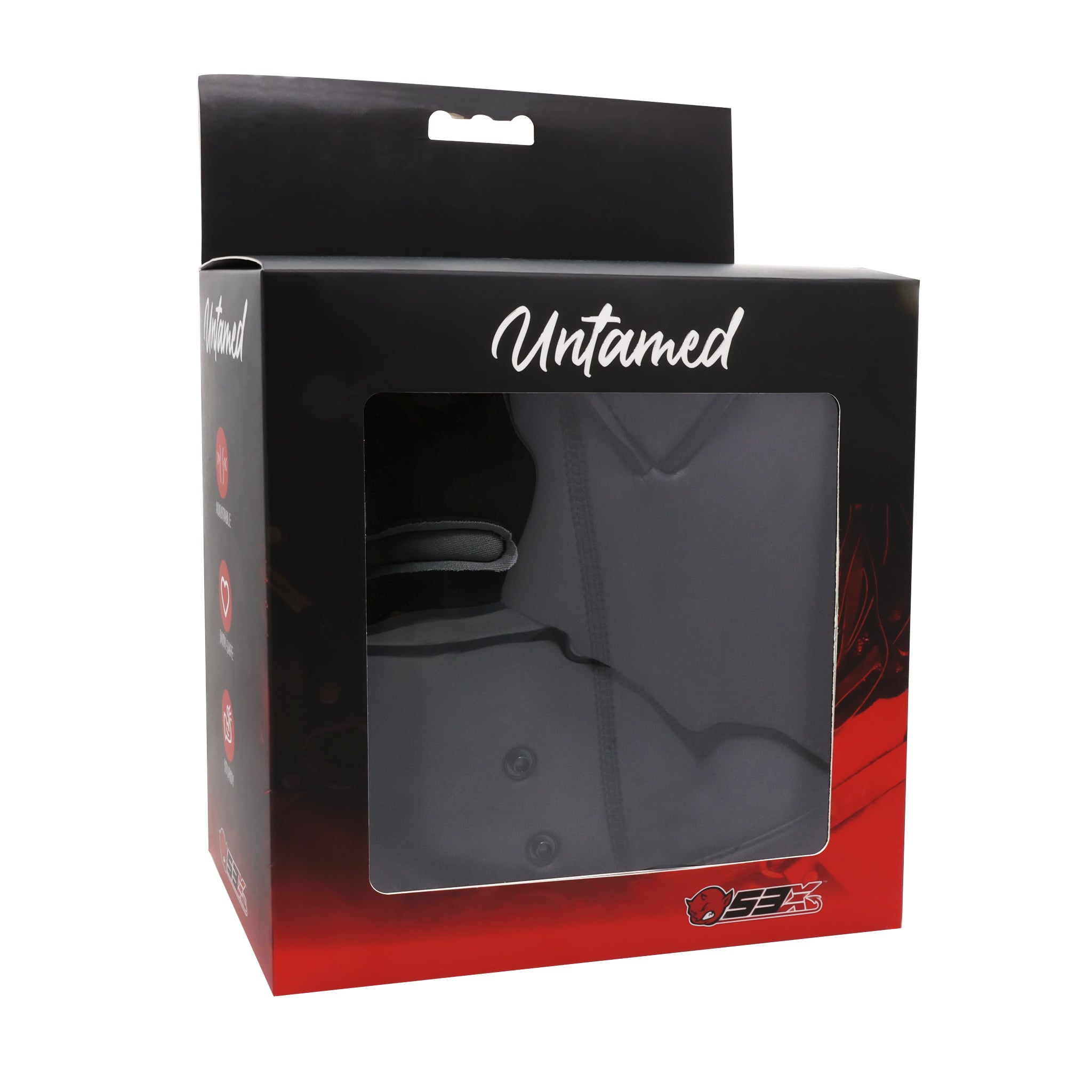 UNTAMED BLACK/GREY SPANDEX DOG MASK