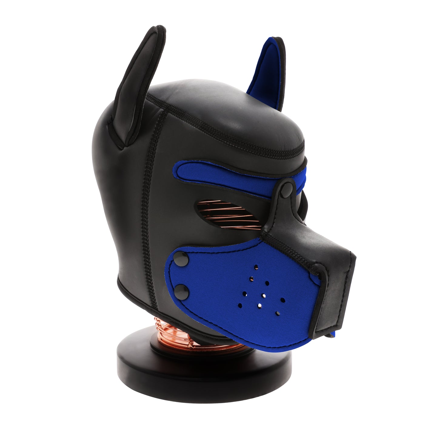 UNTAMED BLACK/BLUE SPANDEX DOG MASK