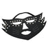 UNTAMED BLACK FAUX LEATHER STUDDED FULL FACE CAT MASK