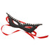 SEXCAPADES BLACK/RED FAUX LEATHER CAT EYE MASK