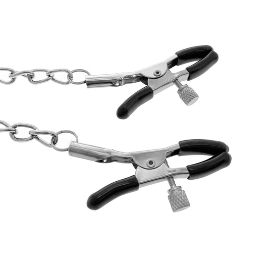 EROGENOUS ZONE NIPPLE AND CLITORAL CLAMP W/ CHAIN