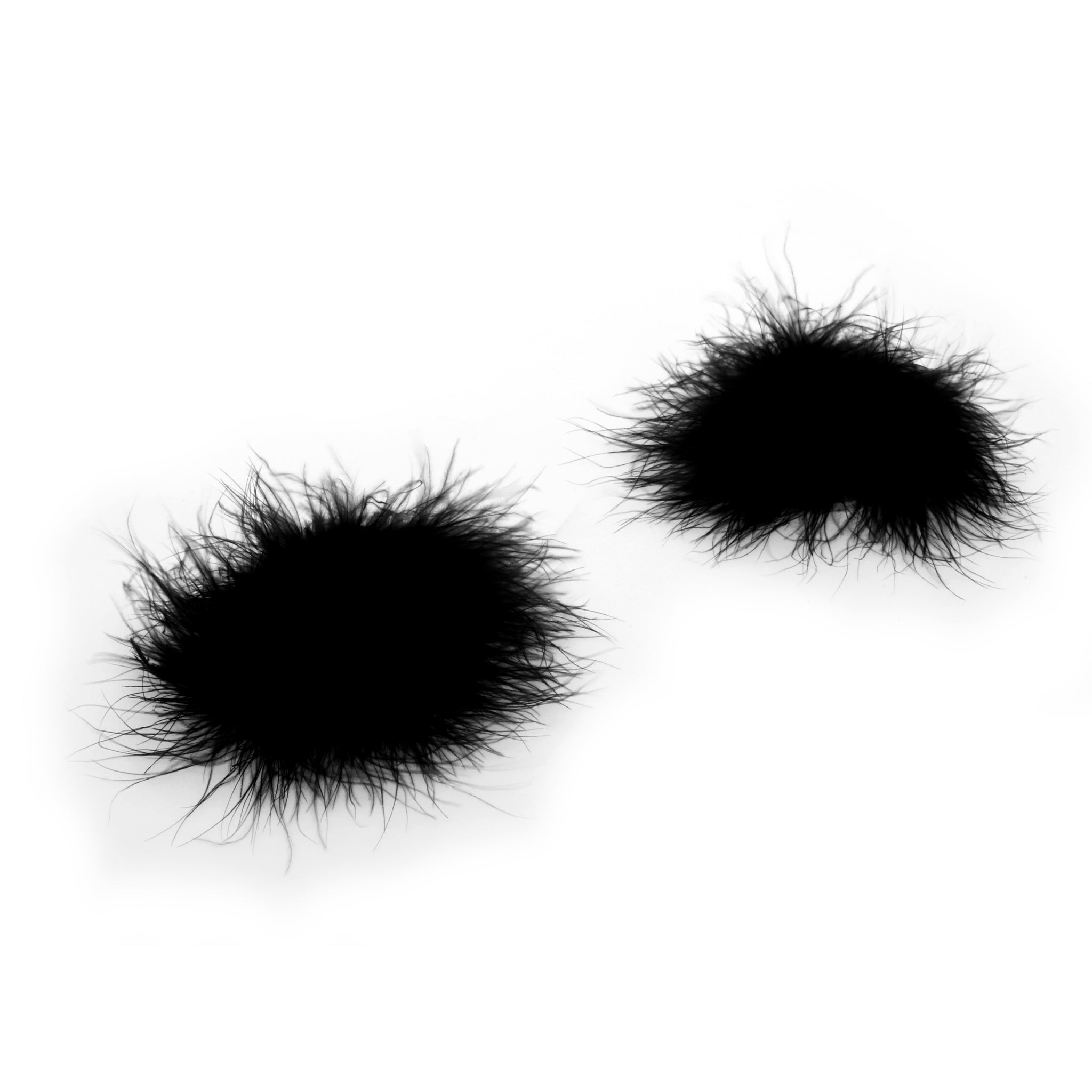 EROGENOUS ZONE FEATHER PASTIES - BLACK