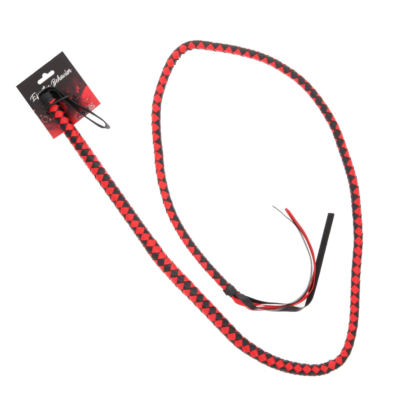 WHIP RED/BLACK PVC 74IN