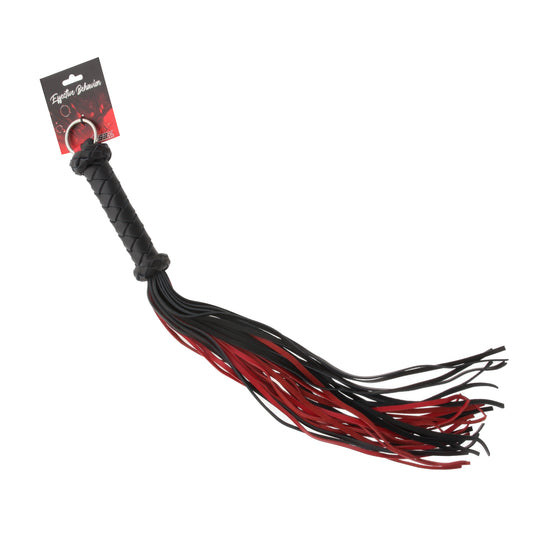 FLOGGER 28IN BLACK/RED LEATHER