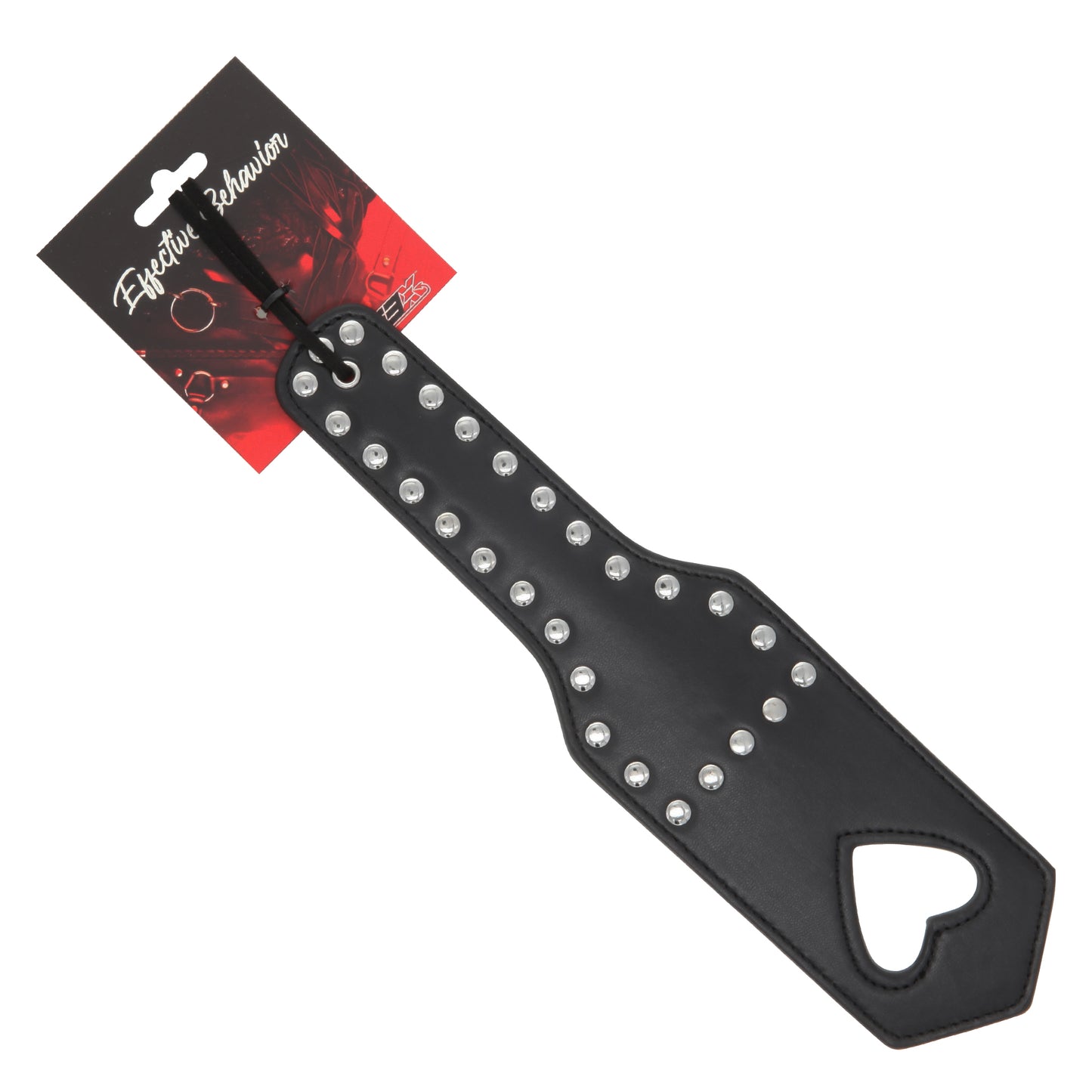 Black Heart Cut-Out Studded Paddle