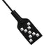 CROP BLACK PVC RIVIT STUD TIP