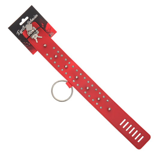 COLLAR RED CIRCLE RIVIT-SPIKE RIVIT