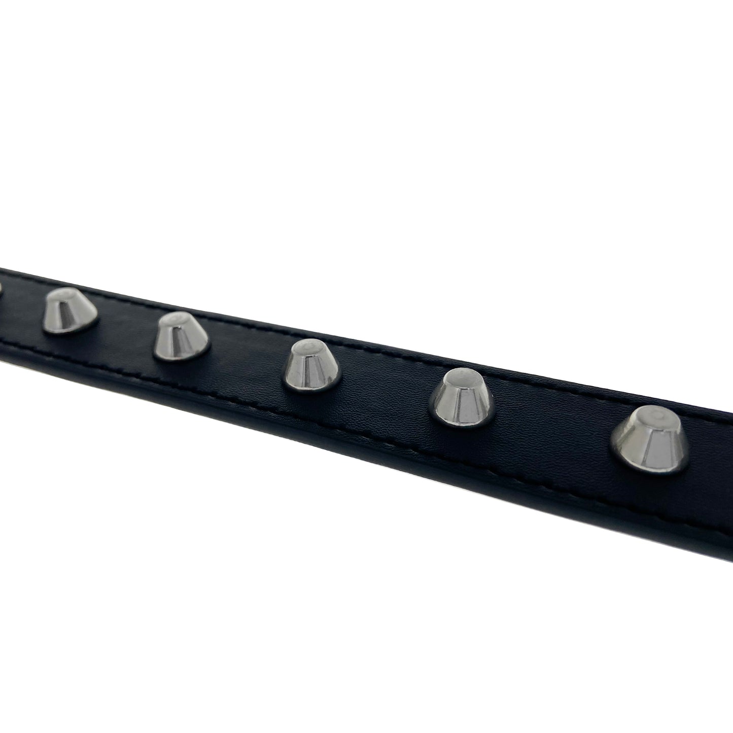 COLLAR BLACK PVC with METAL STUDS