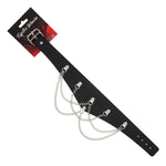 COLLAR RED W/HANGING CHAINS