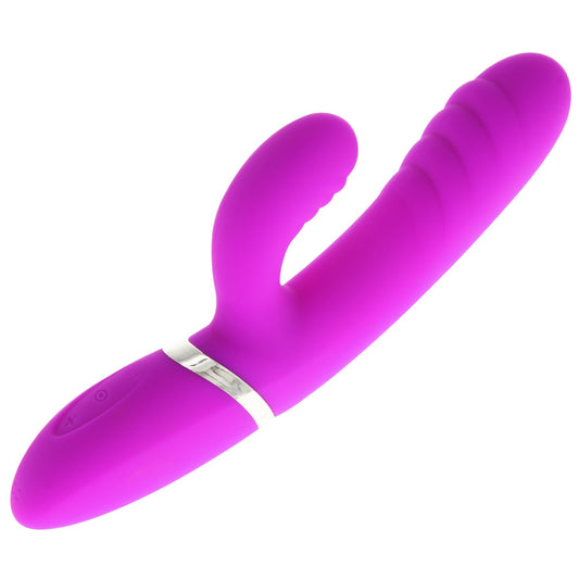 Silicone Rabbit Vibrator with Power Boost - Purpura