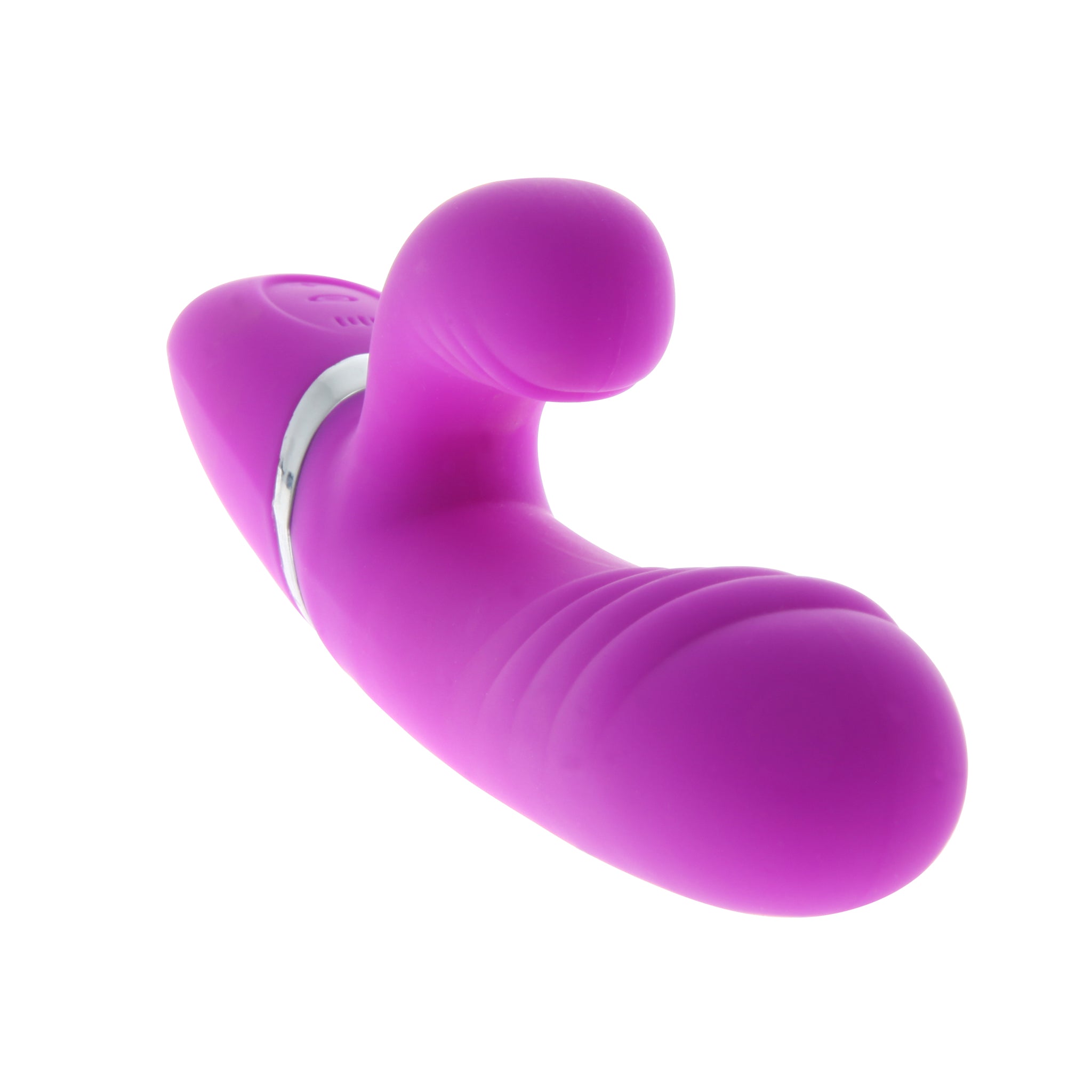 Silicone Rabbit Vibrator with Power Boost - Purpura