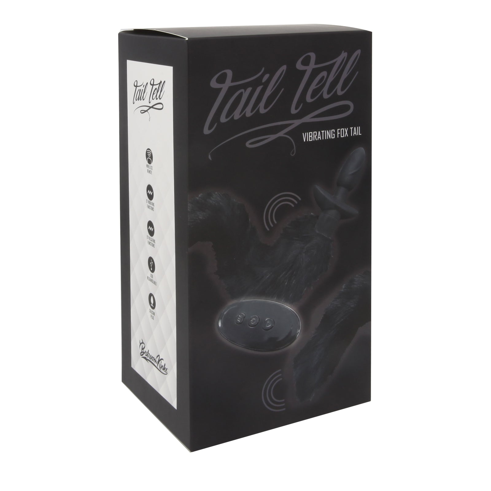 Tail Tell Vibrating & Wagging Tail Anal Plug Black