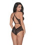 Firey Fringed Front Mesh & Lace Teddy