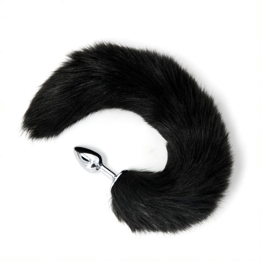 FAUX FOX TAIL BLACK