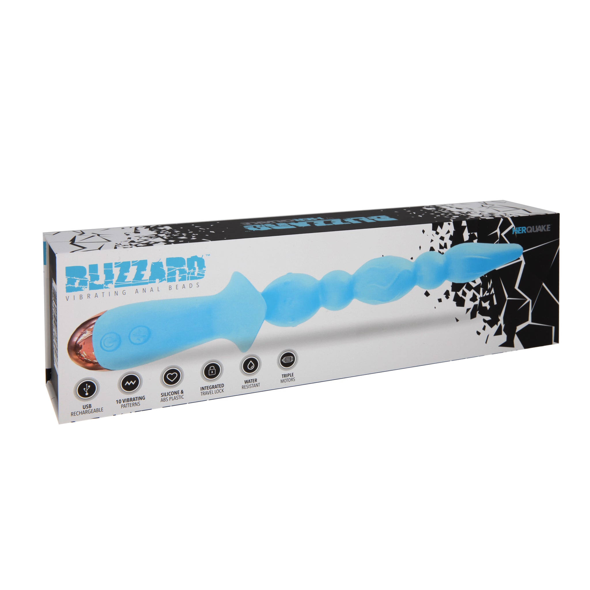 Extra Strong Vibrating Anal Beads - The Blizzard