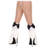 Opaque Lace Ruffle Anklet With Satin Bow