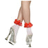 Opaque Lace Ruffle Anklet With Satin Bow