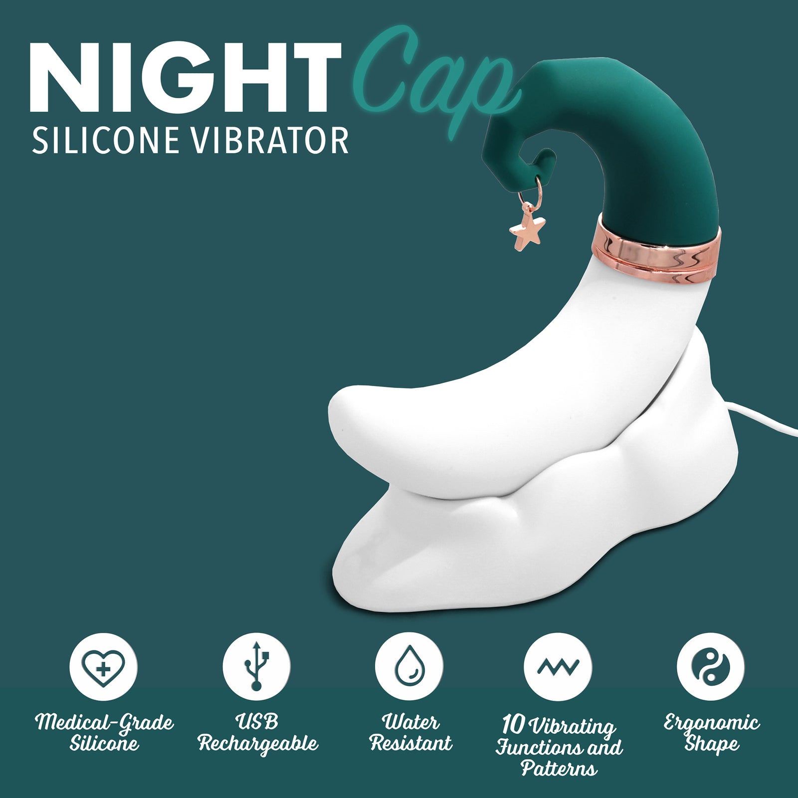 NIGHTCAP SUCTION SILICONE VIBRATOR