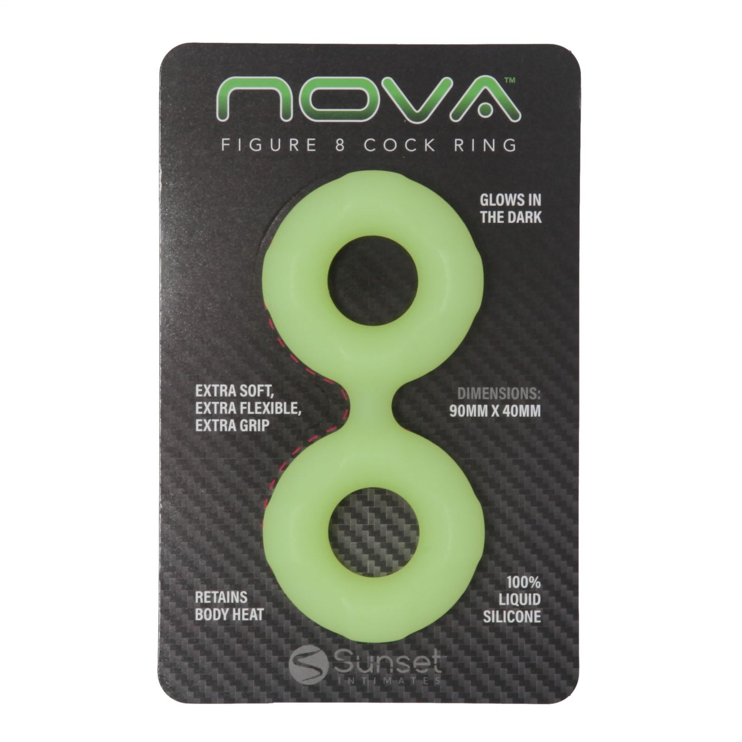 Glow in the Dark Double Cock Ring - The Nova