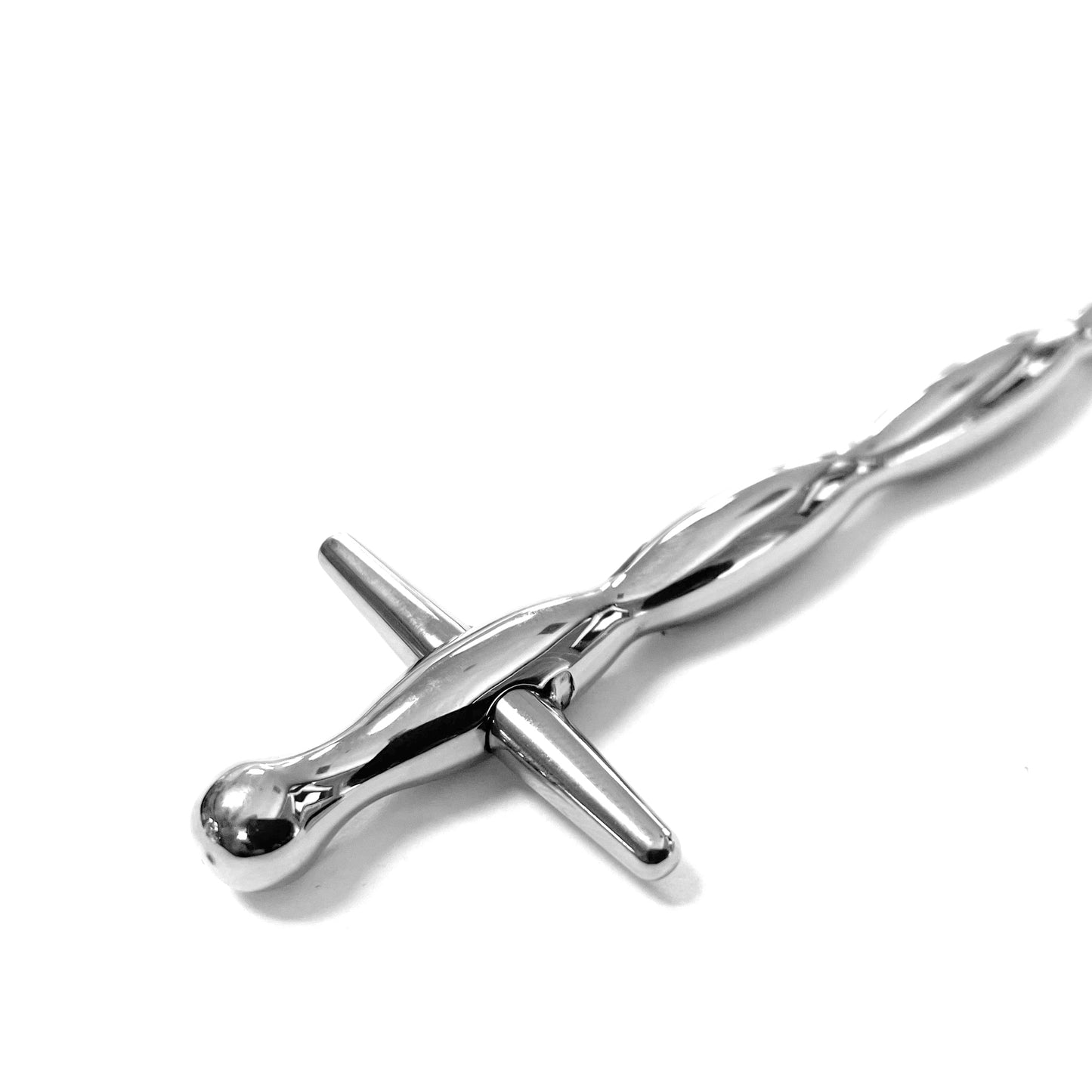 URETHRAL STAINLESS 5IN SMOOTH WITH CROSS TOP