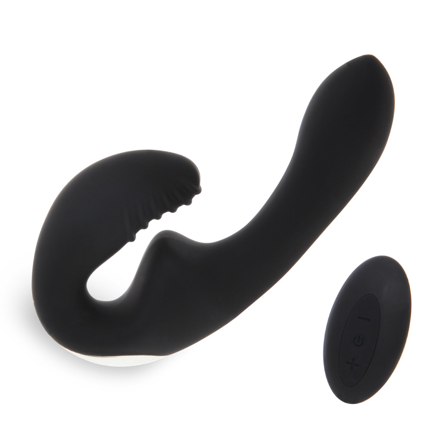 STRAPLESS STRAP-ON COUPLES TOY BLACK