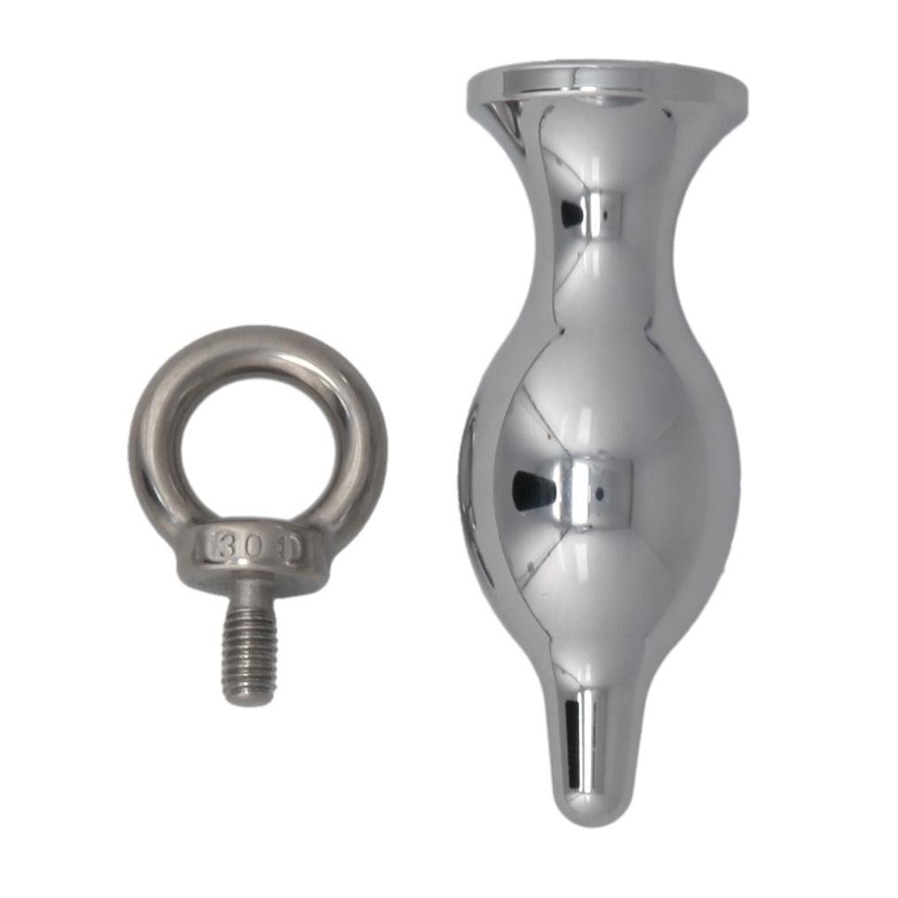 Stainless Anal Plug with Removable Ring, Small