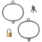 WRIST CUFFS STAINLESS WITH LOCK - Sunset Novelties