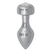 Alloy Butt Plug with Clear Jewel, Stainless Large - Sunset Novelties