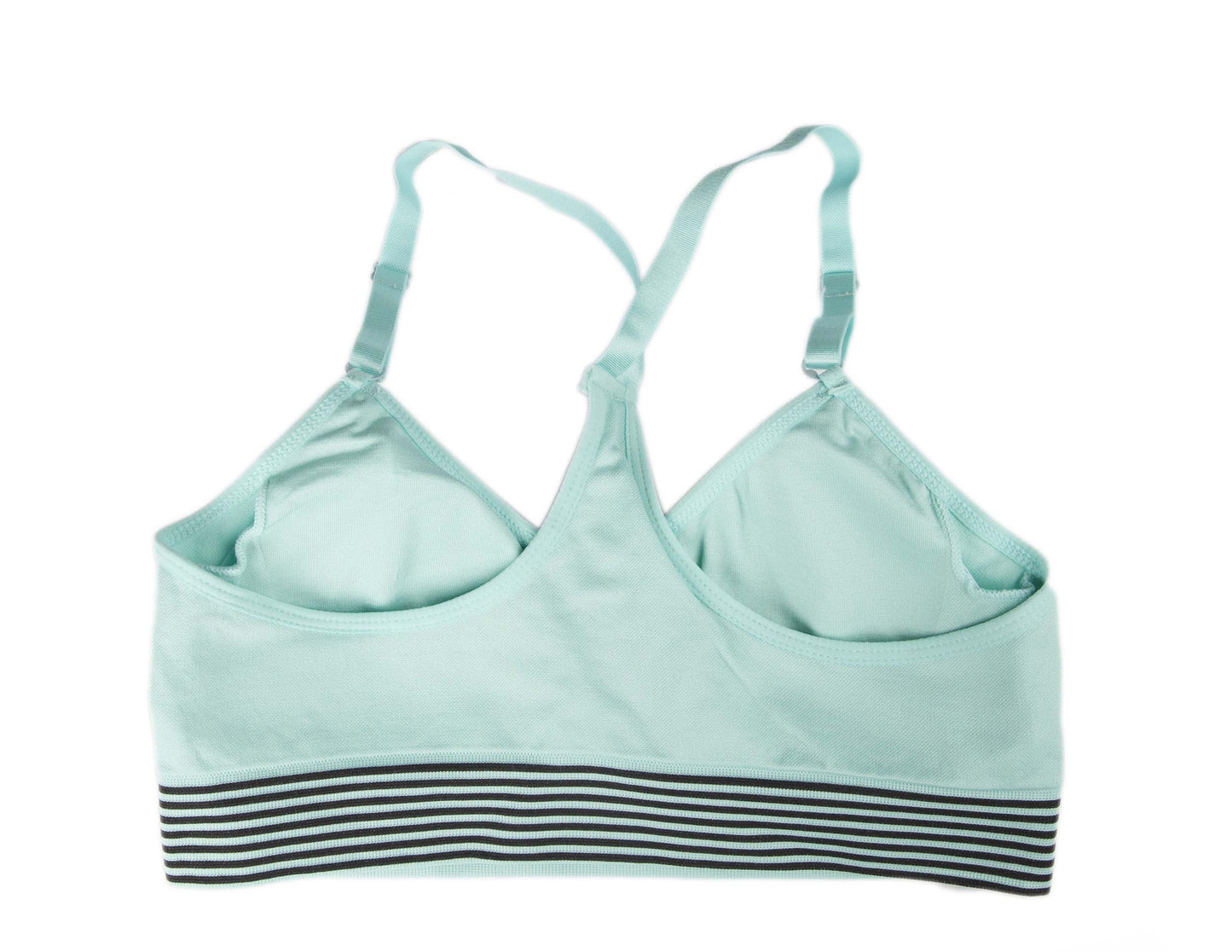 Low Impact Turquoise and Black Sports Bra