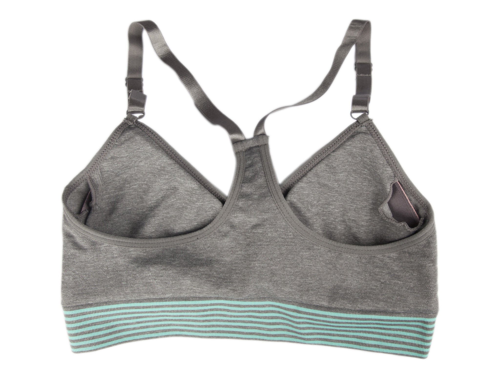 Low Impact Grey and Blue Sports Bra