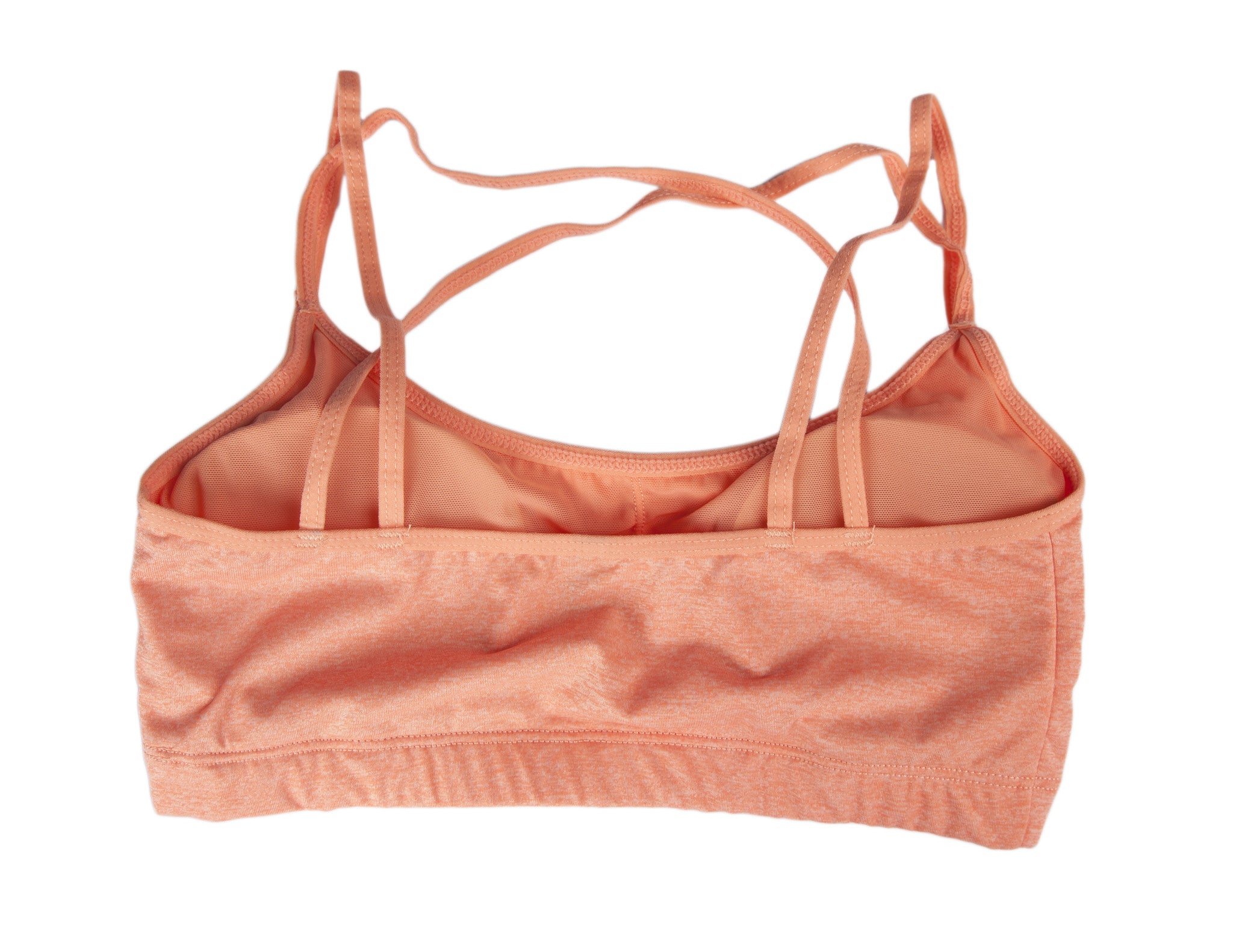 Coral Criss-Cross Back Sports Bra