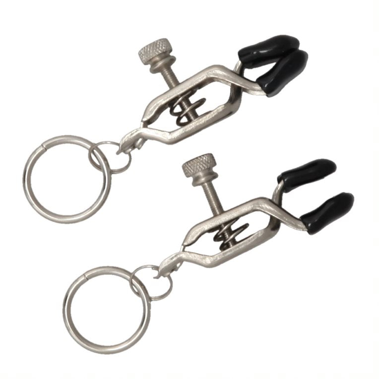 NIPPLE CLAMPS STAINLESS WITH LOOP HANDLE
