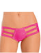 Jeweled Side Strap Booty Shorts Neon Pink