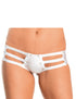 Jeweled Side Strap Booty Shorts White