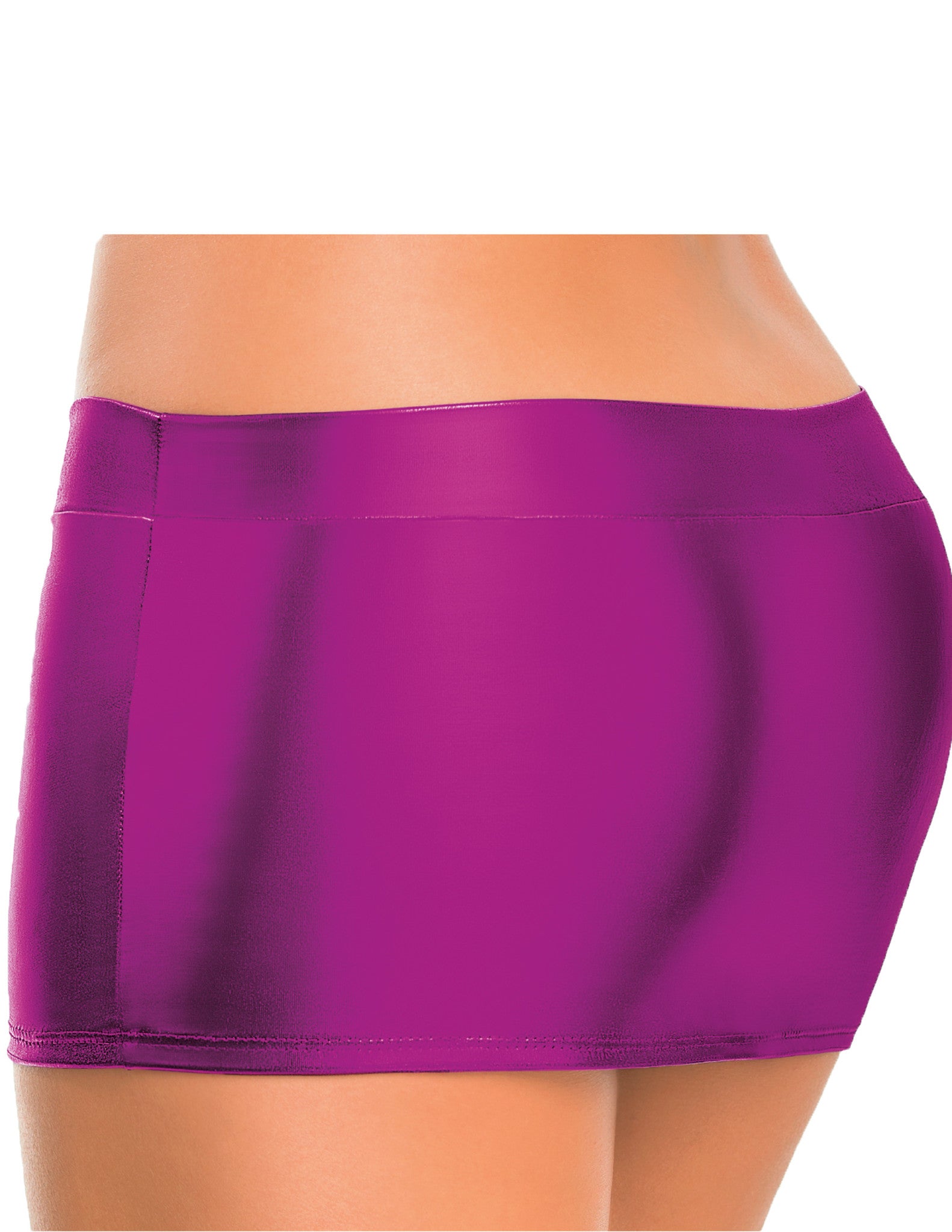 Mini Skirt Metallic Fuschia