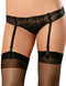 Lace Gartini With Hose Black