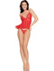 Red Open Back Halter Cami Set