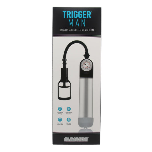 Trigger Man Penis Pump with Air Pressure Gauge